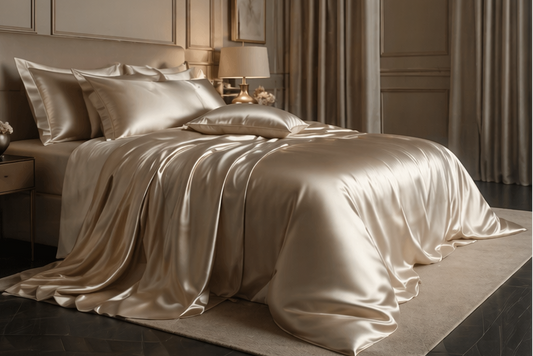 Collezione Seta Milano Seta 100% — Set Lenzuola + 2 Federe