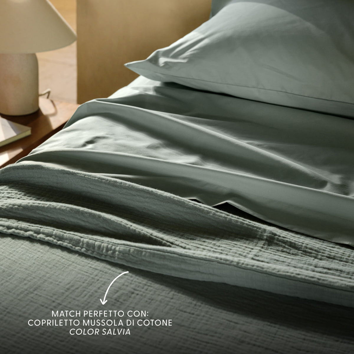 Copriletto in Mussola di Cotone Premium
